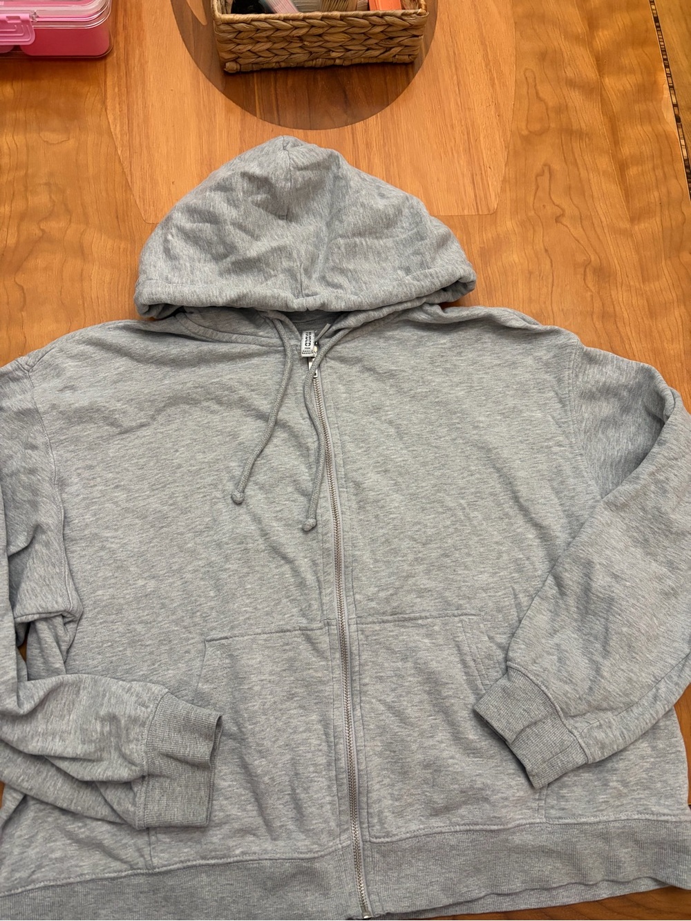 H&M Light Gray Full-Zip Hoodie
